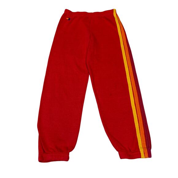 Aviator Nation 5 Stripe Sweatpants Joggers Kids Youth 12 Retro Kidcore Lounge - Picture 1 of 10
